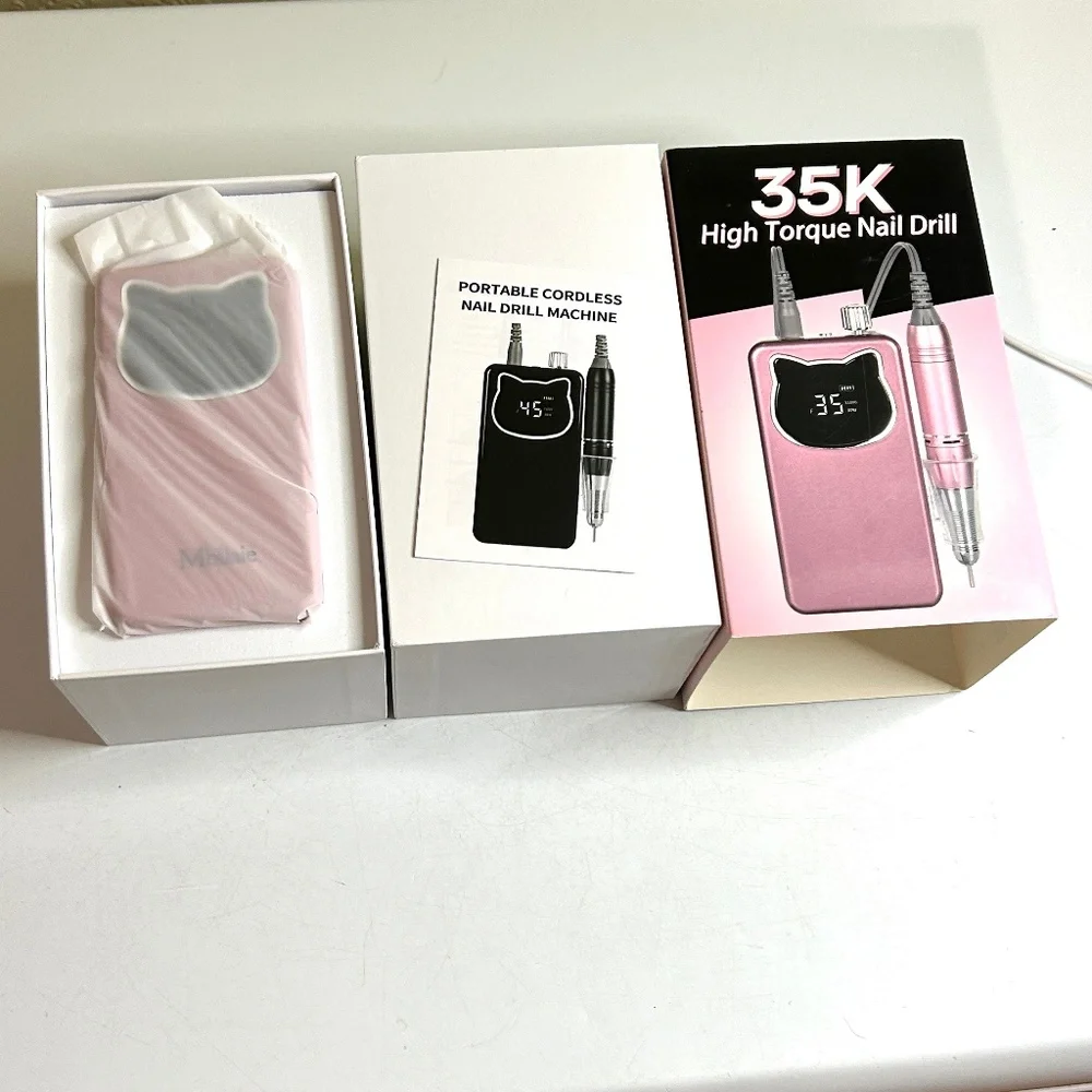 Pink Professional Nail Drill File 45000RPM